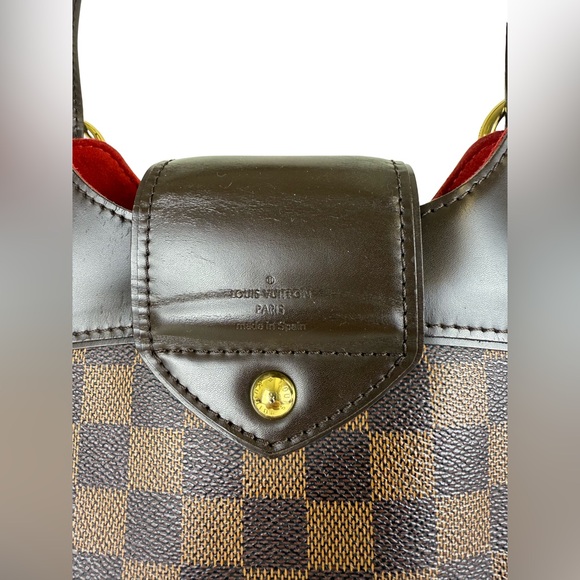 LOUIS VUITTON DAMIER EBENE SISTINA GM SHOULDER HANDBAG - Picture 5 of 10